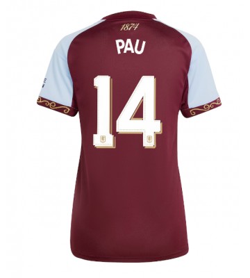 Aston Villa Pau Torres #14 Primera Equipación Mujer 2025-26 Manga Corta